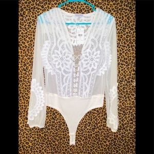 White see through blouse